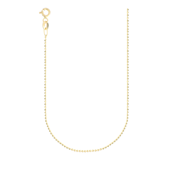 Gold Diamond Cut Bead Necklace