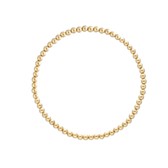 3mm Gold Filled Ball Bead Bracelet on Elastic