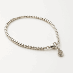 2mm Silver Ball Bead Bracelet on wire