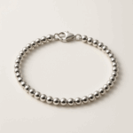 4mm Silver Ball Bead Bracelet
