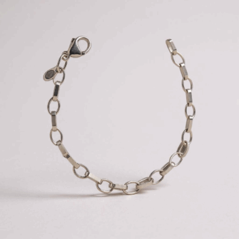 7mm Silver Paperclip Bracelet