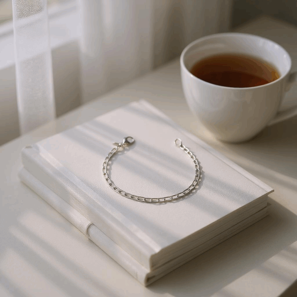 5mm Silver Paperclip Bracelet