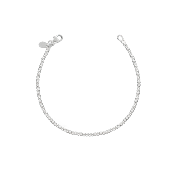 2mm Silver Ball Bead Bracelet on wire