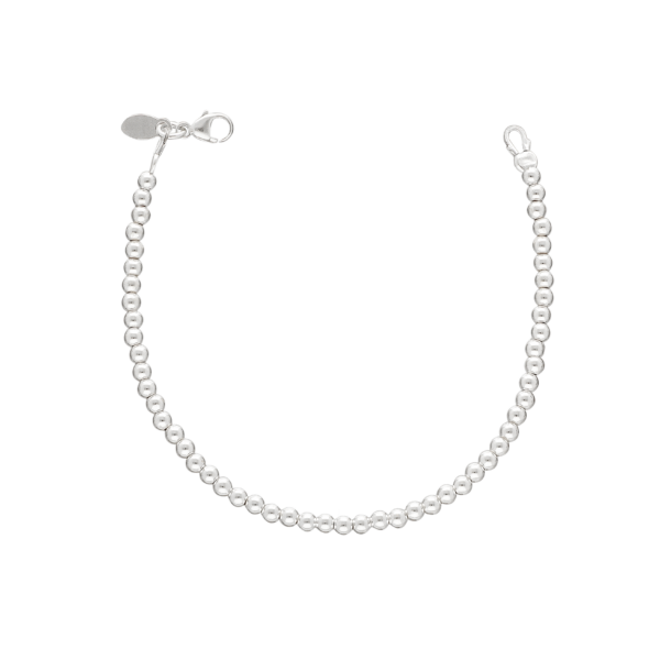 3mm Silver Ball Bead Bracelet on Wire