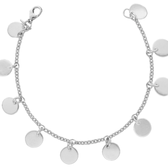 Silver Coin Chain Bracelet