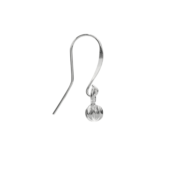 Silver Hoop and Ball Earring