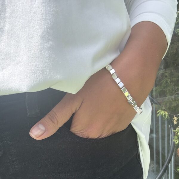 6mm Cube Bead Bracelet
