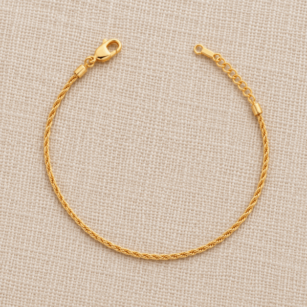 Gold Filled Wheat Chain Bracelet