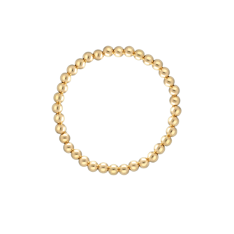 4mm Gold Filled Ball Bead Bracelet on Elastic