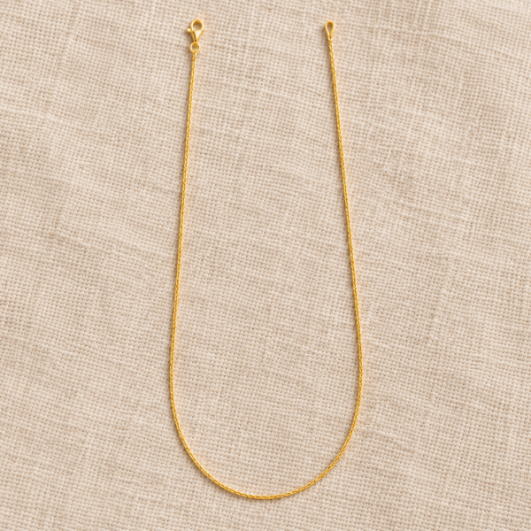 Gold Wheat Chain Necklace