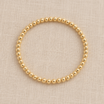 3mm Gold Filled Ball Bead Bracelet on Elastic