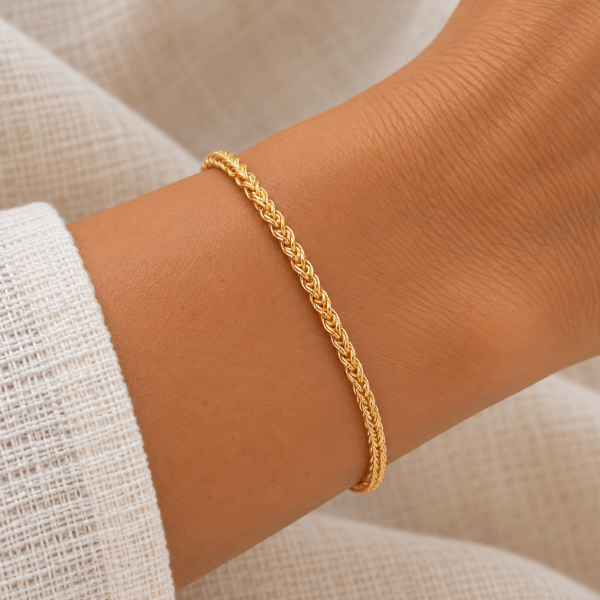 Gold Filled Wheat Chain Bracelet