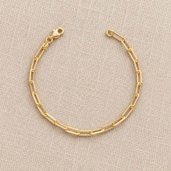 Gold Paperclip Chain Bracelet