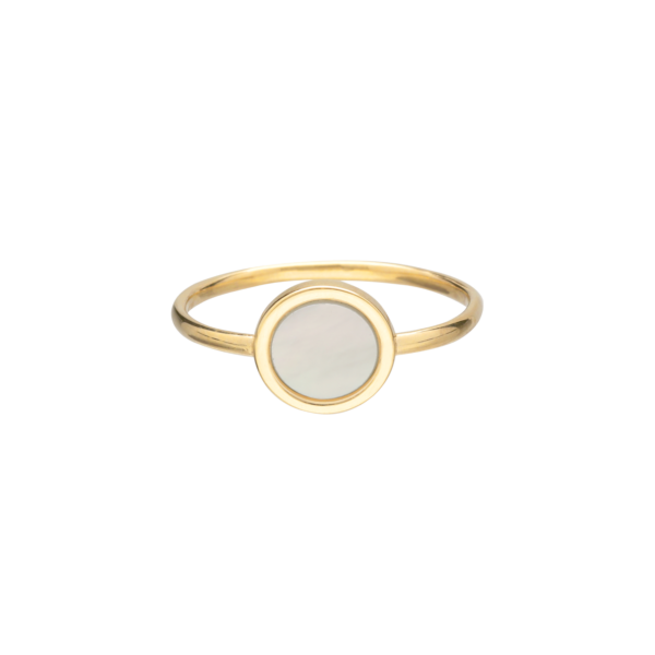 Gold Mother of Pearl Ring