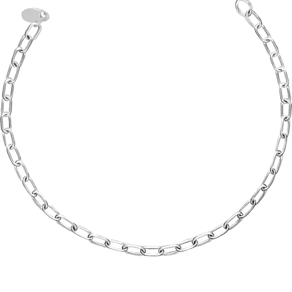 5mm Silver Paperclip Bracelet