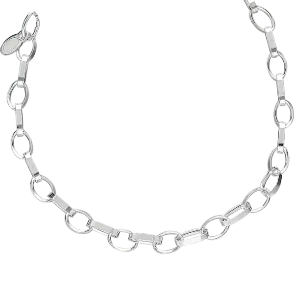 7mm Silver Paperclip Bracelet