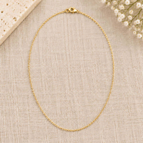 Gold Cable Chain Necklace