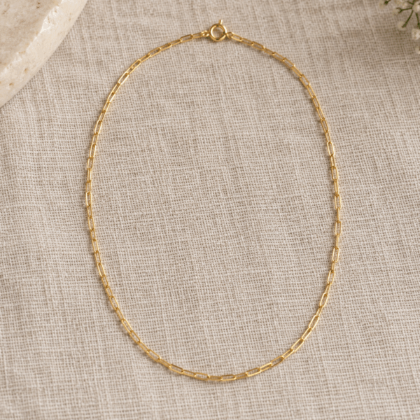 Gold Filled Paperclip Necklace