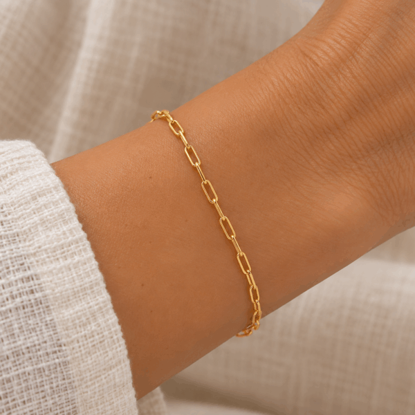 Gold Filled Paperclip Bracelet
