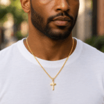 Gold Large Cross Necklace
