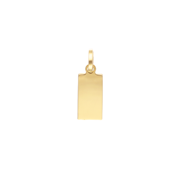 10K Gold Rectangle Tag