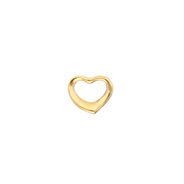 10K Gold Open Heart Charm