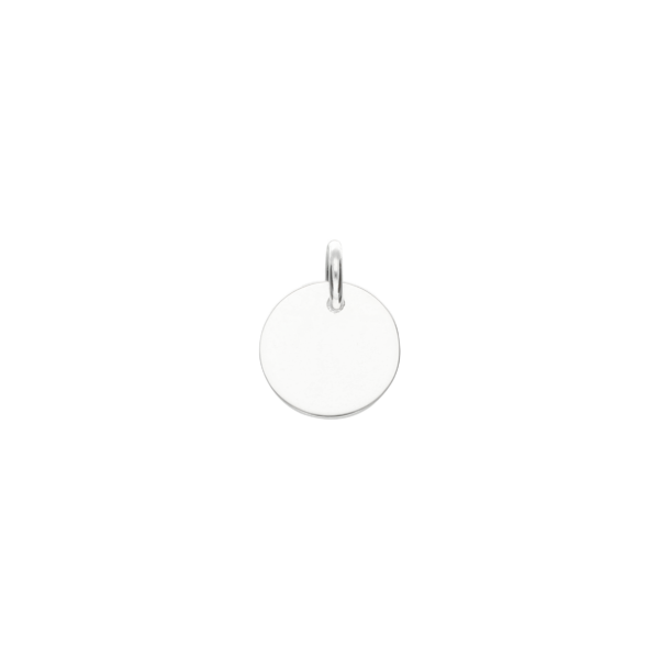 Sterling Silver Flat Round Tag 12mm