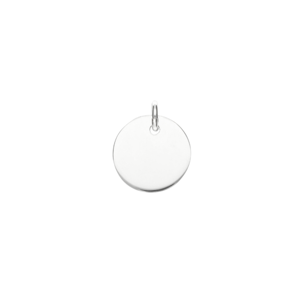 Sterling Silver Flat Round Tag 16mm