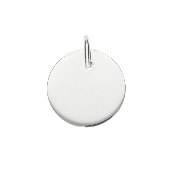 Sterling Silver Flat Round Tag 19mm