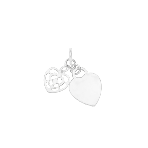 Sterling Silver Flat Heart Tag