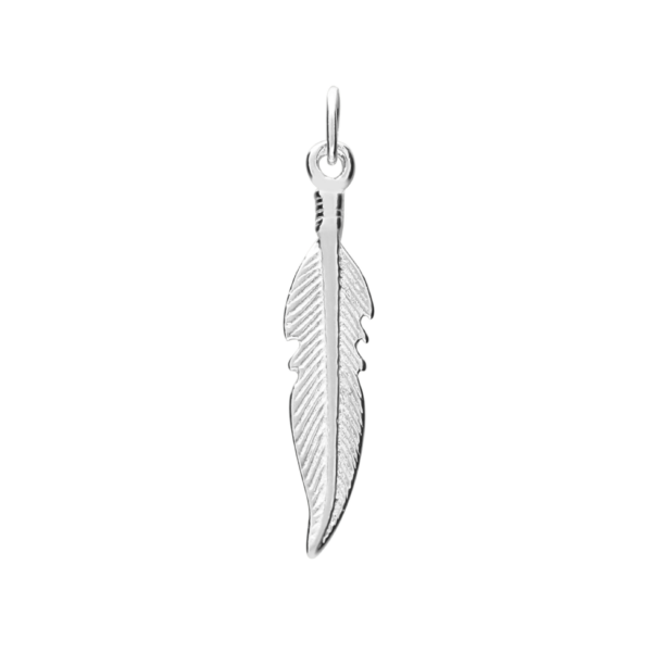 Sterling Silver Long Feather Charm