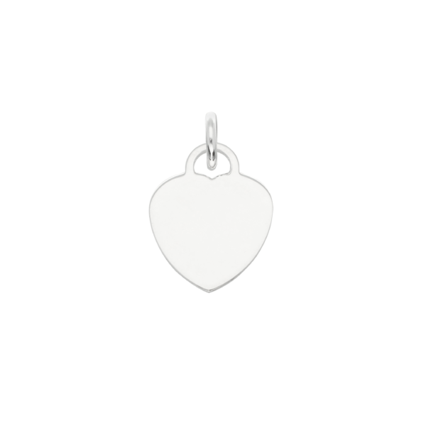 Sterling Silver Large Heart Tag