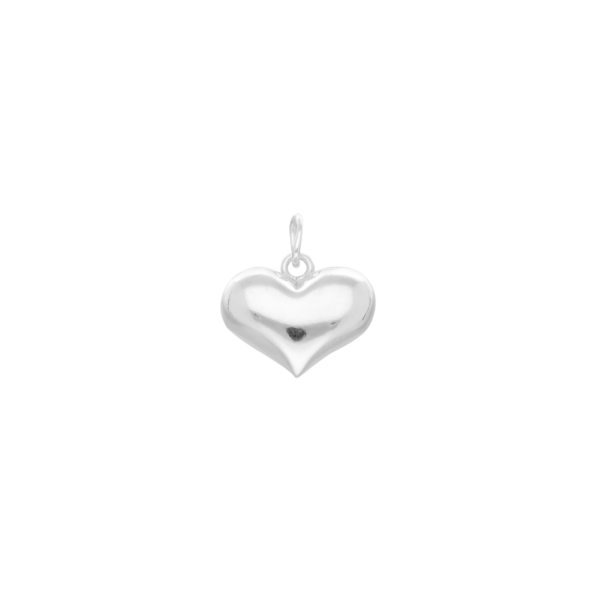 Sterling Silver 3D Heart Charm