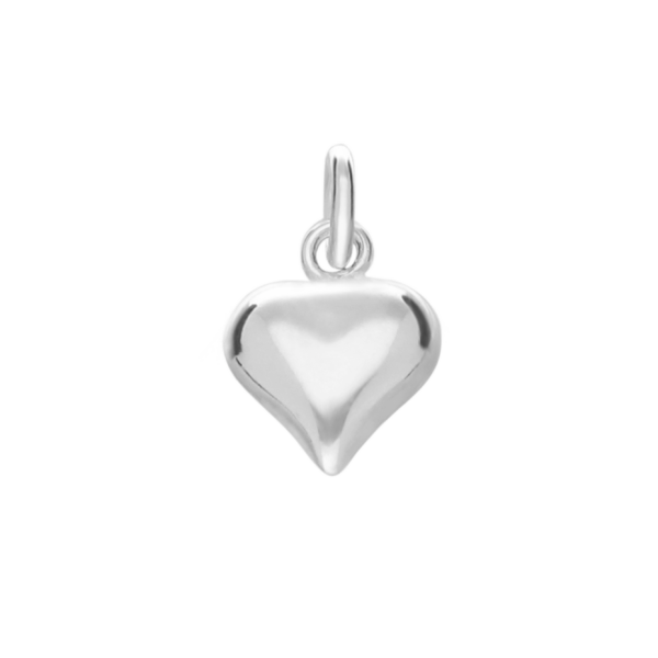 Sterling Silver Small 3D Heart Charm