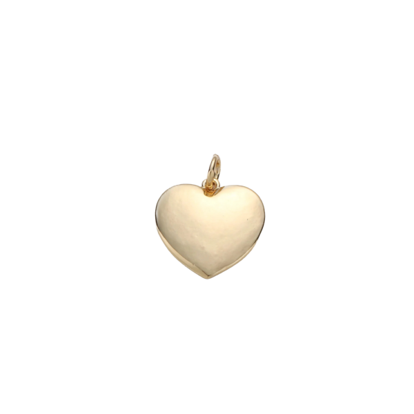 14K Gold Filled Puffy Heart Charm