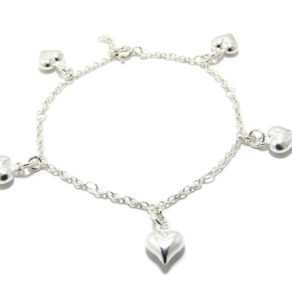 Sterling Silver Small 3D Heart Charm