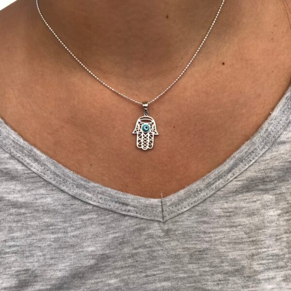 Sterling Silver Medium Hamsa Charm