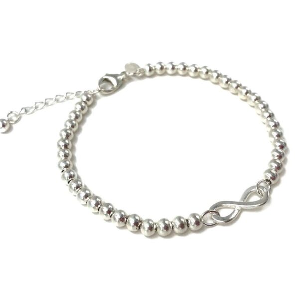 4mm Ball Bead Infinity Bracelet