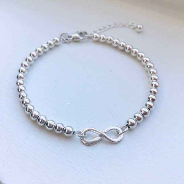 4mm Ball Bead Infinity Bracelet