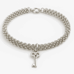 Rolo Chain Bracelet with Key Charm