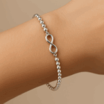 4mm Ball Bead Infinity Bracelet