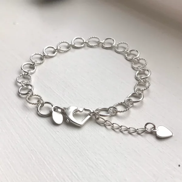 Round Chain Heart Tag Bracelet