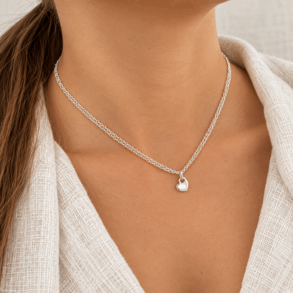 2.5mm Chain Heart Necklace