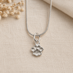 1mm Snake Chain Paw Necklace