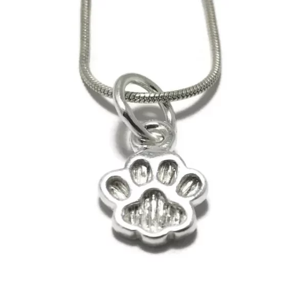 1mm Snake Chain Paw Necklace