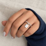Tag Charm Ring on Elastic