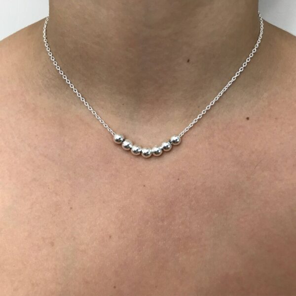 2mm Chain with 6mm Ball Beads Neckalce