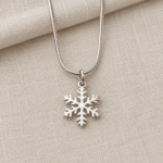 1mm Snake Chain Snowflake Necklace