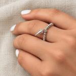 Spike Charm Ring on Elastic