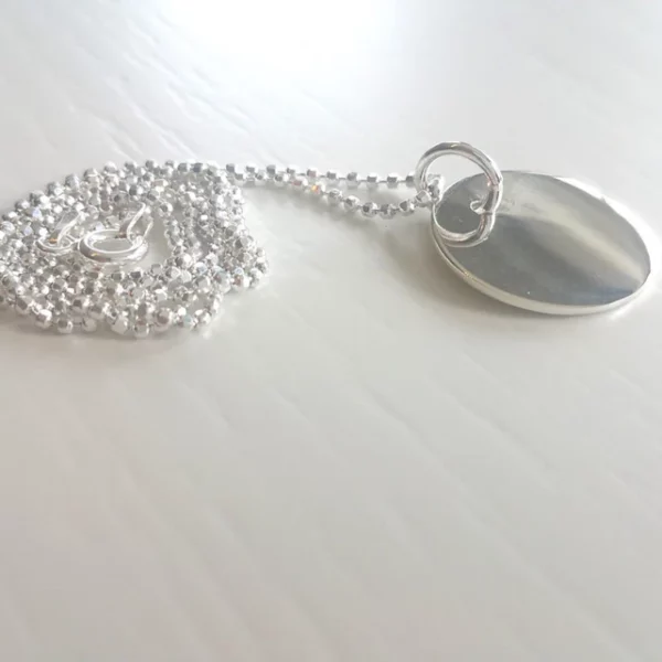 1mm Ball Bead Chain Disc Necklace